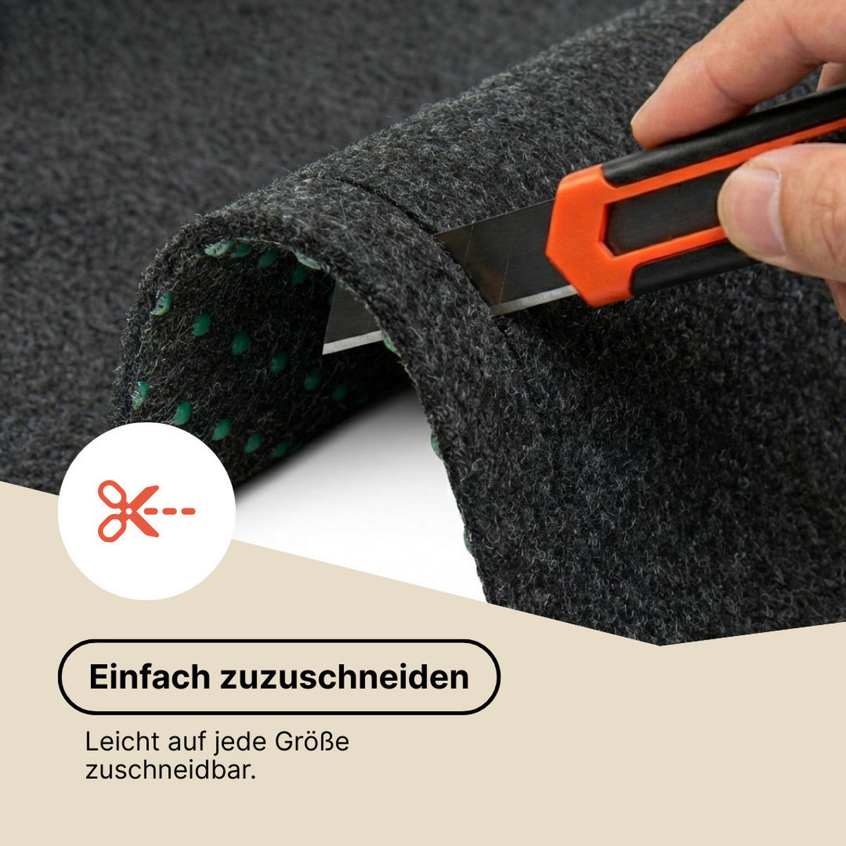 KUNSTRASEN Magic Forest 6,5 mm – Rasenteppich für Balkon, Terrasse & Garten, wetterfest 200/550 cm - Anthrazit, Textil (200/550cm) - Tapiso