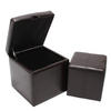 SITZHOCKER Braun 2er-Set - Braun, Leder (44/45/44cm) - MCW