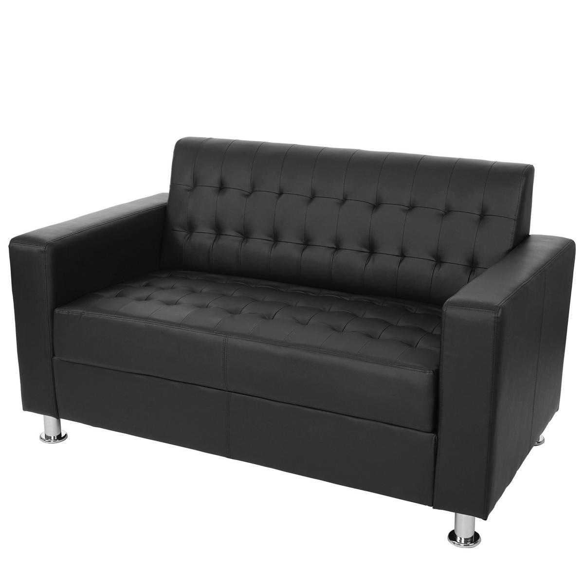 2-SITZER SOFA Schwarz - Schwarz, Textil (139/82/75cm) - MCW