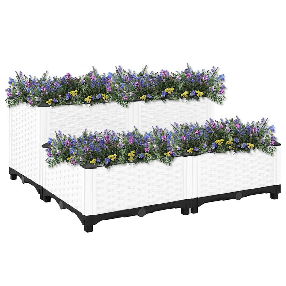 HOCHBEET 80x80x38 cm Polypropylen - Weiß, Kunststoff (80/80/38cm)