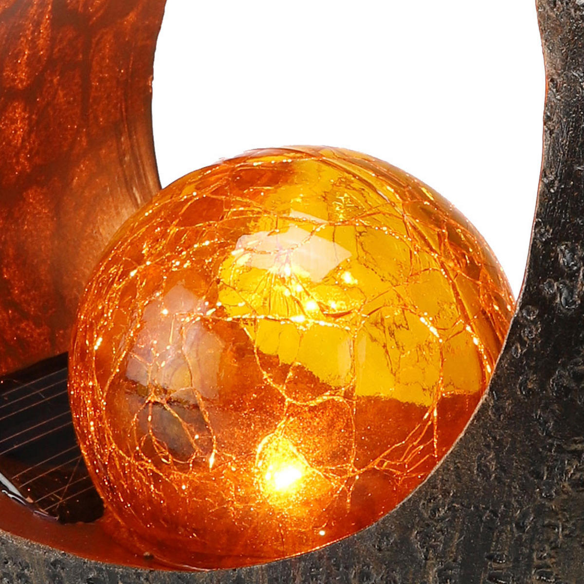 LED AUSSENLEUCHTE Solar grau gold 3er Set - Grau, Kunststoff (16/25/9cm)