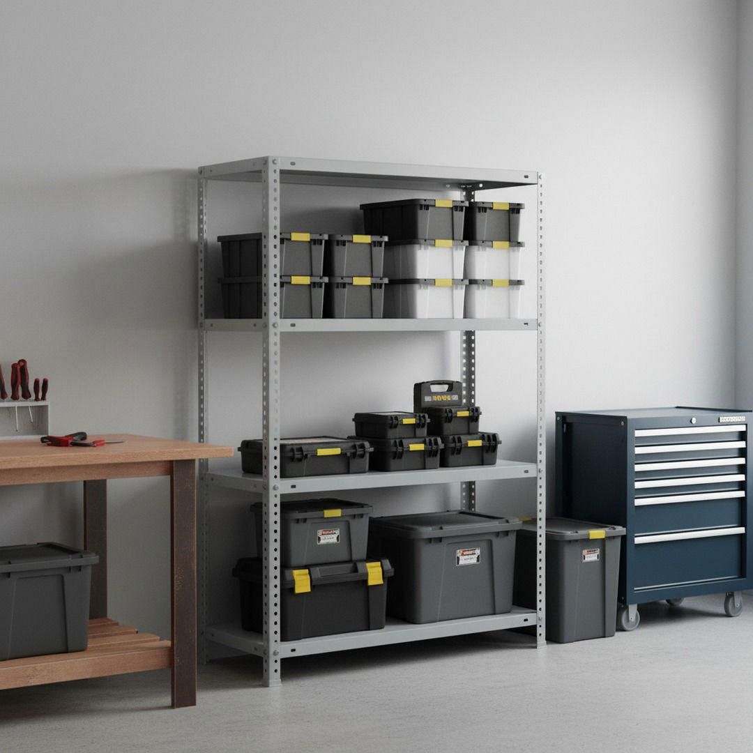 SCHRAUBREGAL PANDA MID | HxBxT 150x90x50cm | 4 Fachböden | Fachlast 100kg | Grau - Grau, Metall (90/150/50cm) - PROREGAL