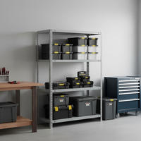 SCHRAUBREGAL PANDA MID | HxBxT 150x90x50cm | 4 Fachböden | Fachlast 100kg | Grau - Grau, Metall (90/150/50cm) - PROREGAL