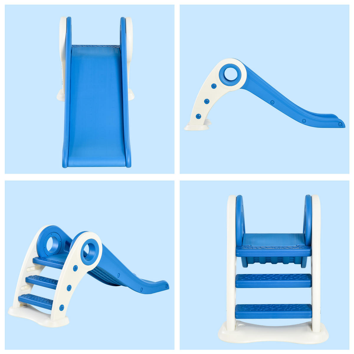 KINDERRUTSCHE DE-17951 klappbar für Kleinkinder, HDPE Blau - Blau, Kunststoff (50/56/120cm) - ComfortXL