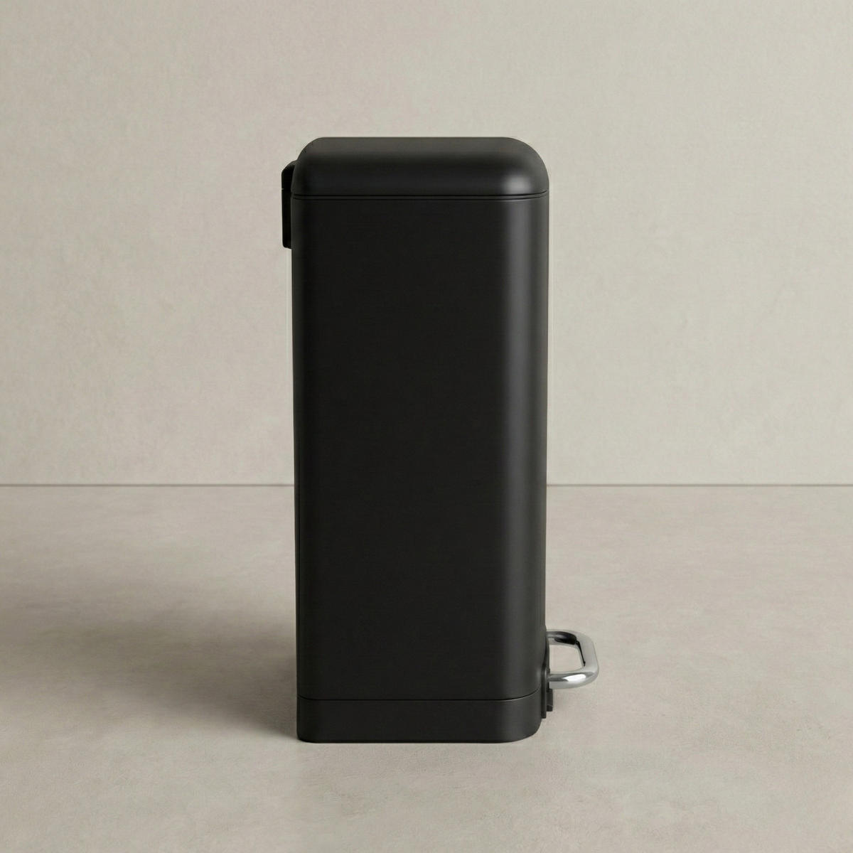 MÜLLBEHÄLTER mit Pedal Osni 20 l 29/30/53 cm - Schwarz, Metall (30/53/29cm) - NUXIO