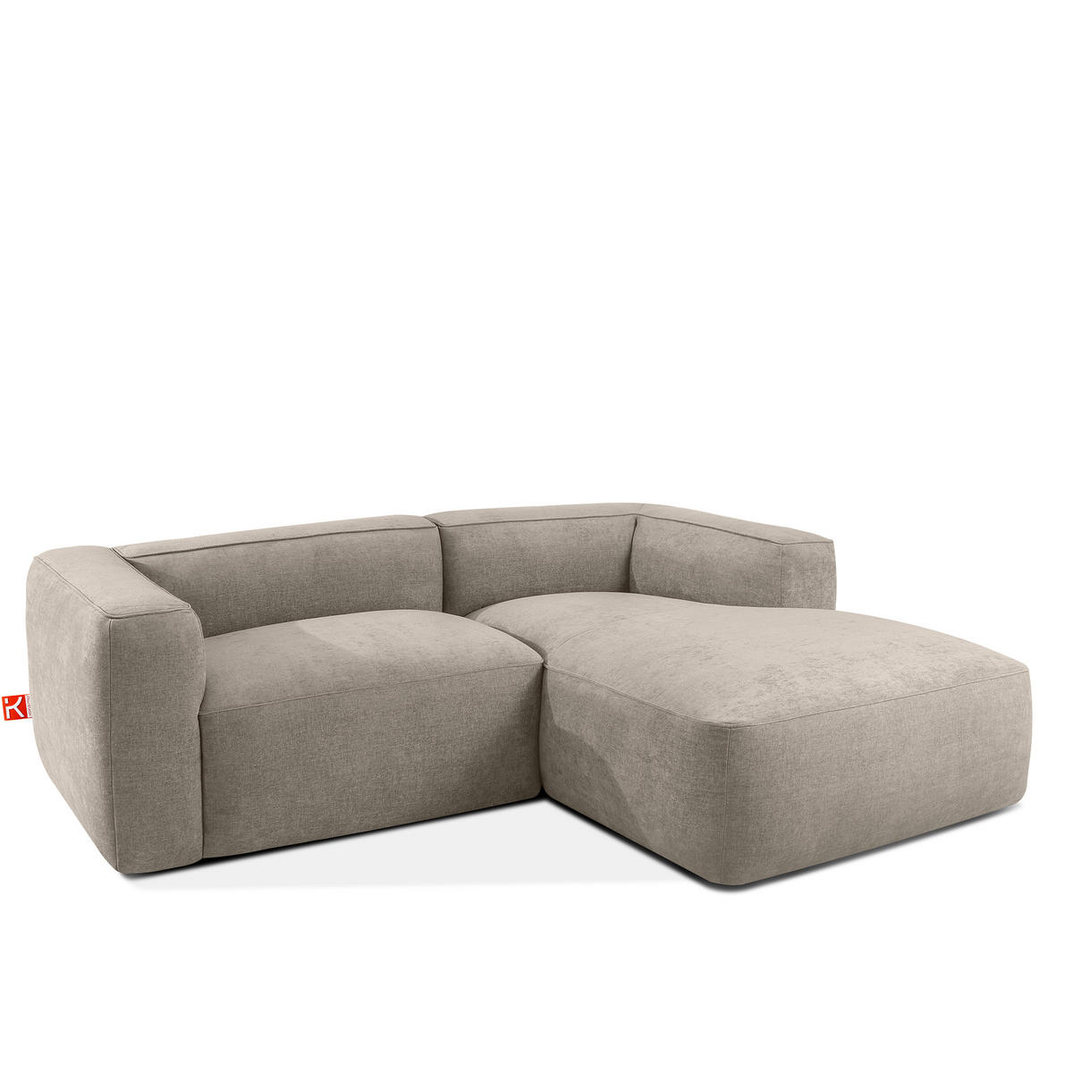 ECKSOFA RECHTS FUBBO, Beige - Beige, Holz/Holzwerkstoff (225/176cm) - KONSIMO®