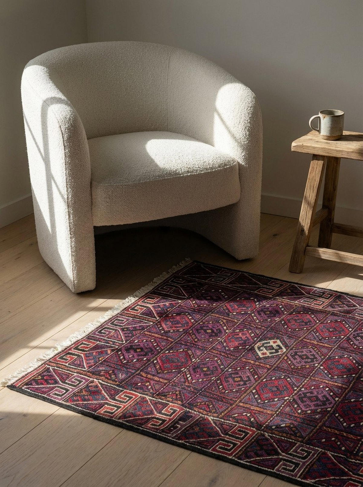 TEPPICH Sumak Shahsavan Mehrfarbig 93/72 cm Schurwolle - Multicolor, Textil (72/93cm) - Looma