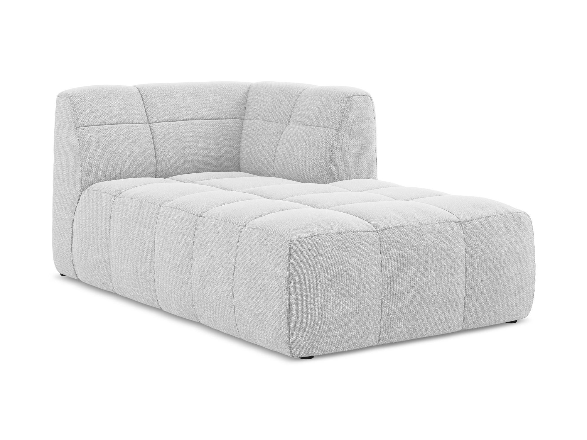 SOFAELEMENT Rechts Bouclé Stoff Grau - Silberfarben/Schwarz, Holzwerkstoff/Kunststoff (101/77/175cm) - Makamii