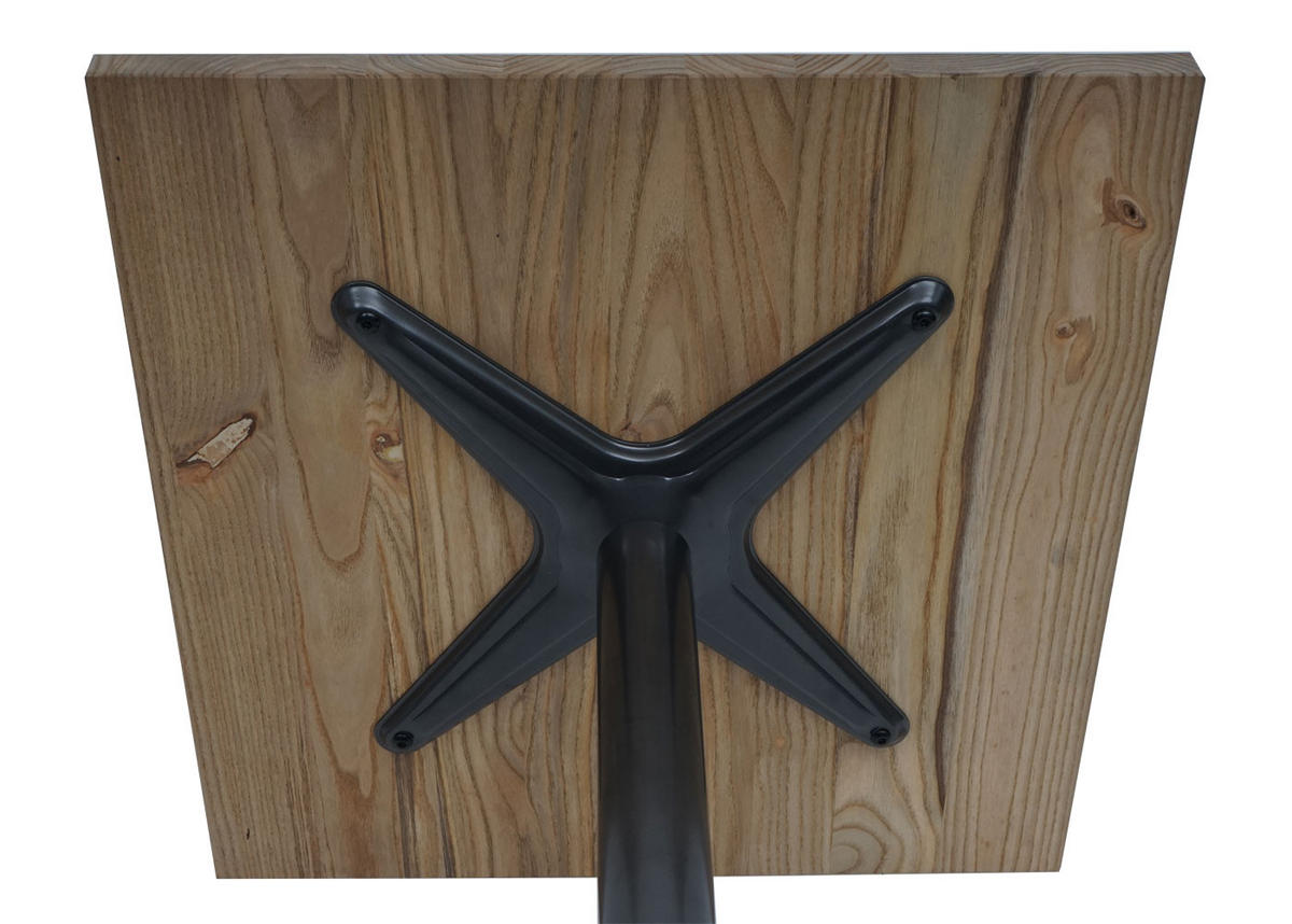 BISTROTISCH 76x60x60cm Industrial Gastronomie Ulme Holz Hellbraun - Hellbraun, Holz (60/60/76cm) - CHEFGASTRO