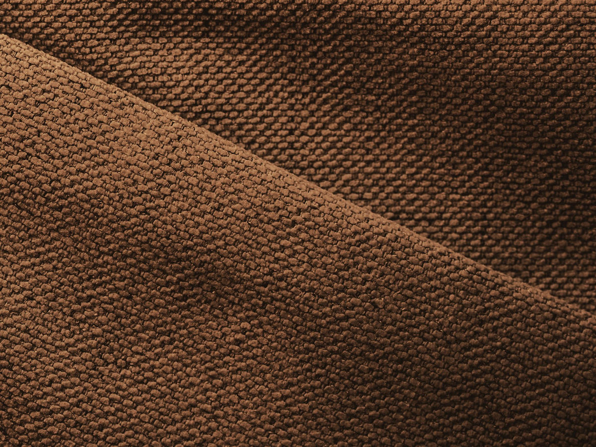 ECKSOFA mit Schlaffunktion Strukturstoff Stoff Orange - Terra cotta/Schwarz, Kunststoff/Textil (290/185cm) - Makamii