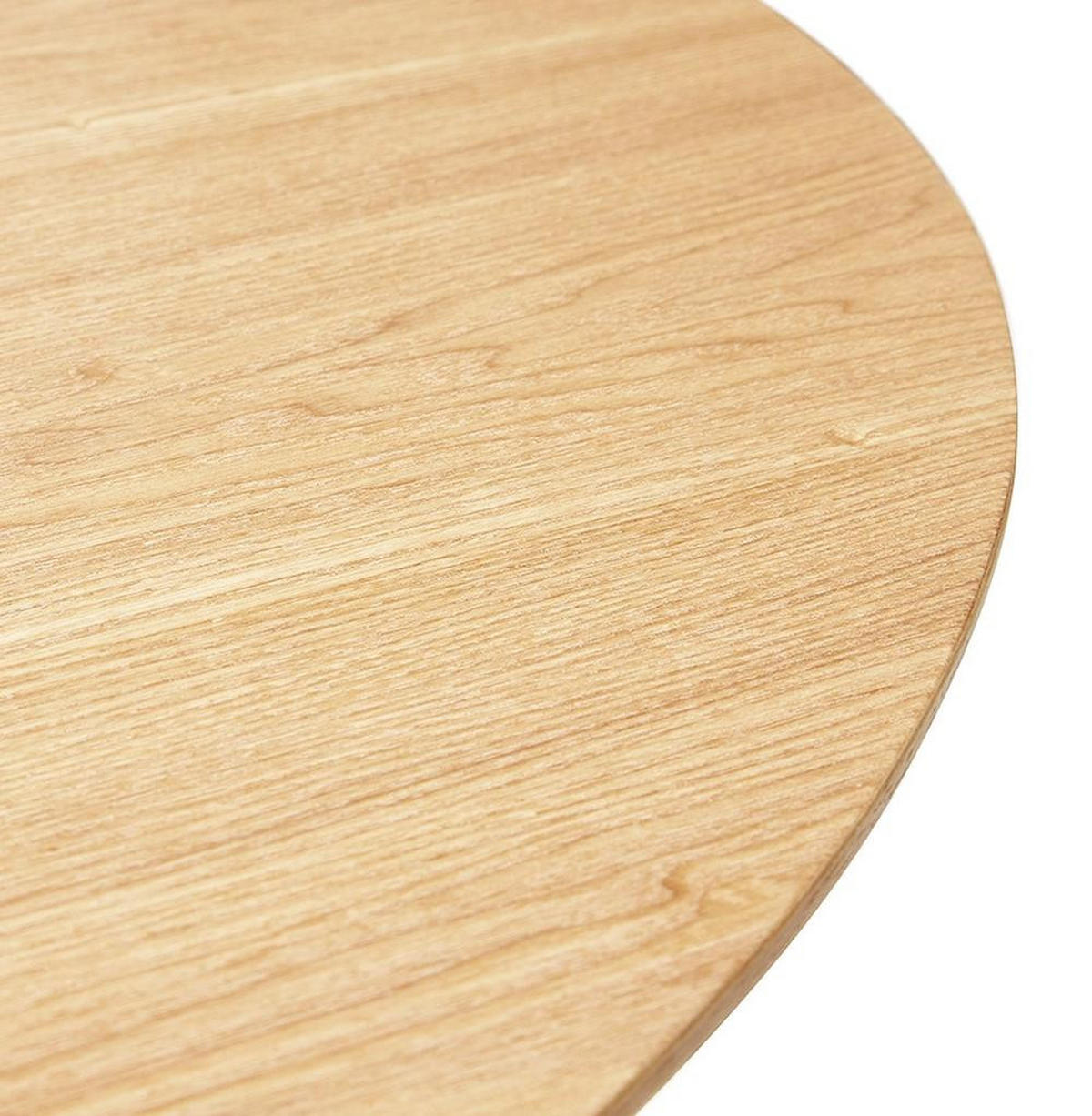 ESSTISCH Rund Holz Metallgestell Modern ZERANI, Beige 140x140x75 cm - Beige/Schwarz, Holz/Metall (140/140/75cm) - KADIMA DESIGN