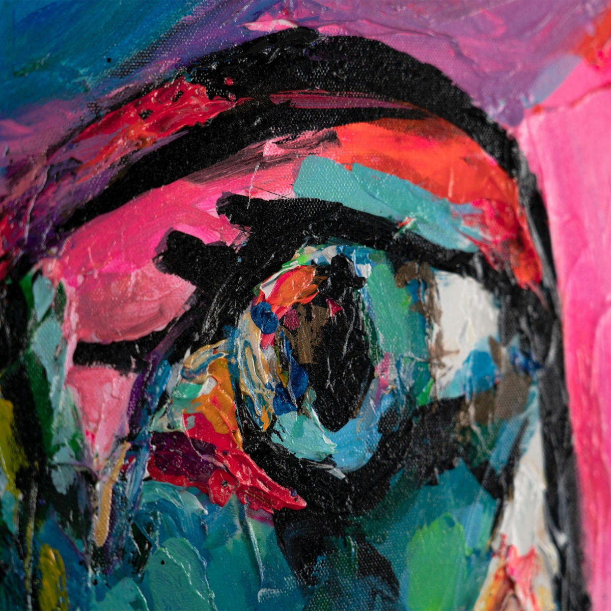 GEMÄLDE Emotionen der Farbe Schattenfugenrahmen Weiß 140x100 cm - Weiß, Holz (140/100cm) - YS-art gallery