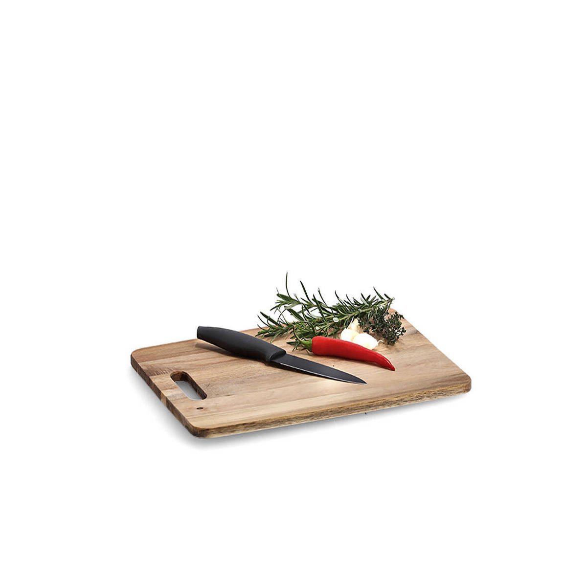 SCHNEIDEBRETT Akazienholz 35/25 cm - Braun, Holz (25/35cm)