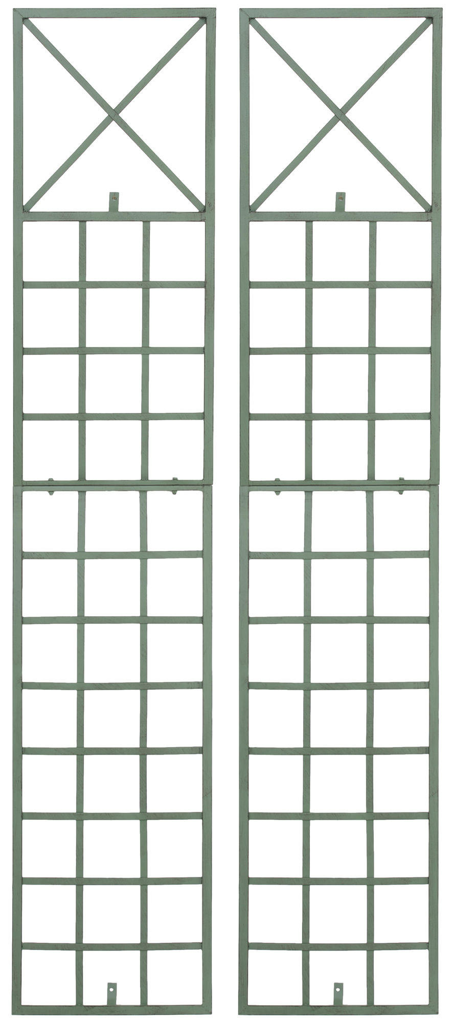 RANKGITTER Trifo - 2er Set antik-grün - Grün, Metall (40/198/2cm) - TPFLiving