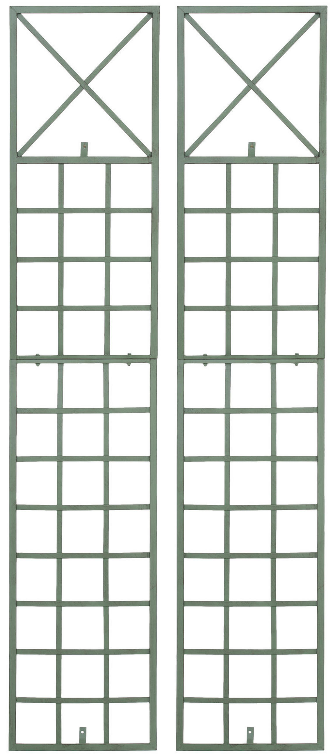 RANKGITTER Trifo - 2er Set antik-grün - Grün, Metall (40/198/2cm) - TPFLiving