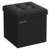 SITZHOCKER Monica - Schwarz, Textil (30/30/30cm) - SONGMICS
