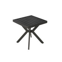 GARTENBEISTELLTISCH aus Aluminium 45x45x47 cm Dunkelbraun wetterfest, rostbeständig und pflegeleicht - Dunkelbraun, Metall (45/45/47cm) - Modfu