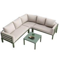 GARTENMÖBEL-SET 4-5-Sitzer Beige - Beige, Metall - ComfortXL