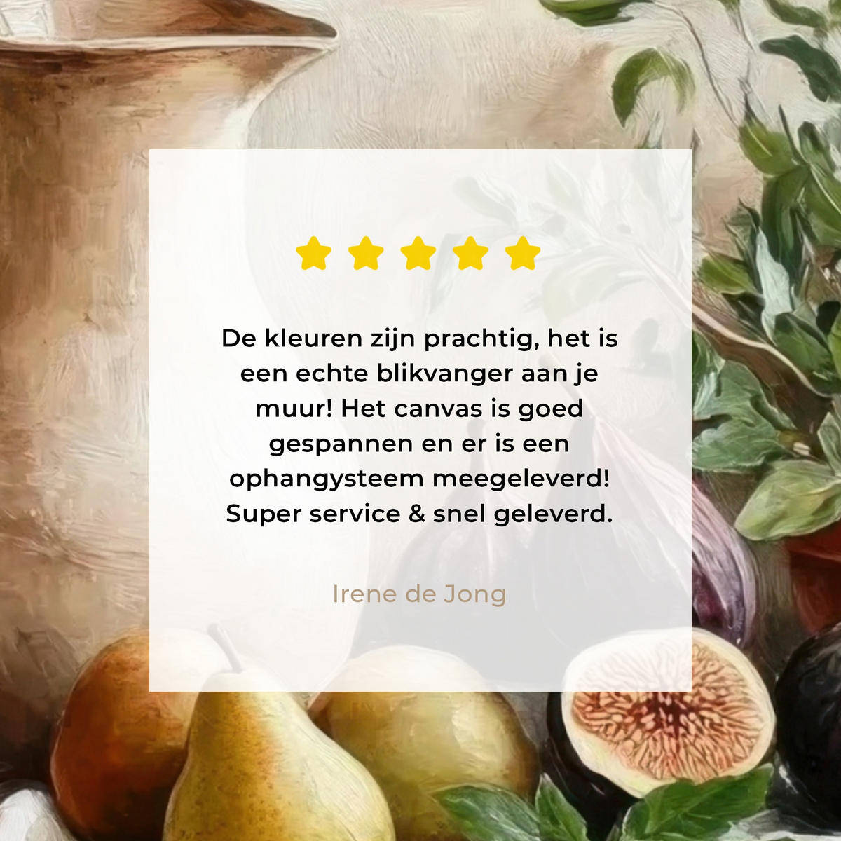 LEINWANDBILD Obst - Kräuter - Ländlich Wandbild Wohnzimmer 50x50 cm - Naturfarben, Textil (50/50cm) - MuchoWow