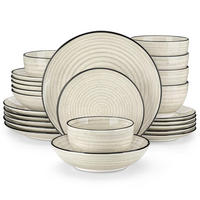 KOMBISERVICE 24-teilig aus Steinzeug, Beige, Geschirrset für 6 Personen - Beige, Keramik (26.8/3.2/26.8cm) - Kaket