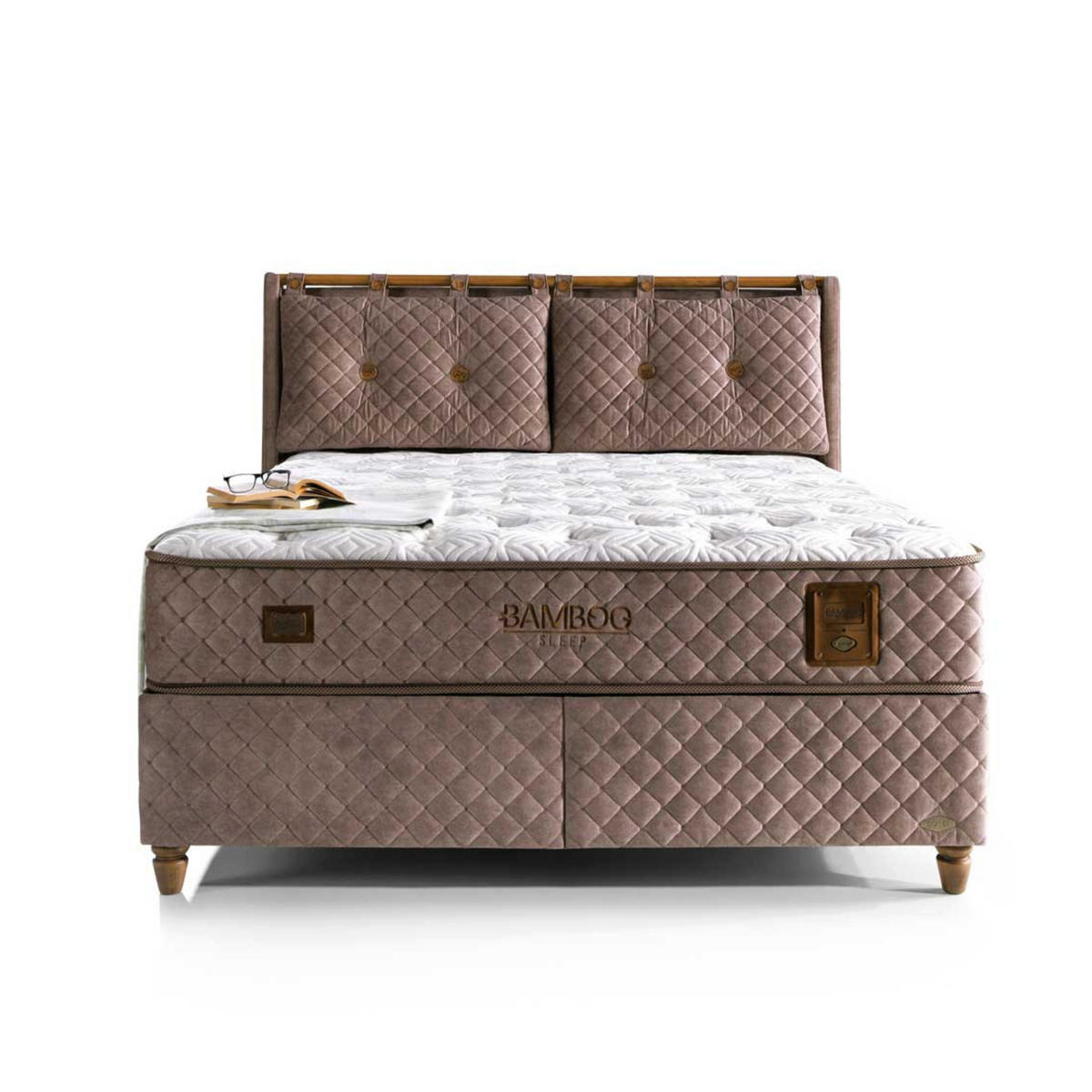 BOXBETT Bamboo Sleep 180x200 - Grau, Holz/Metall (180/200cm) - Bambi