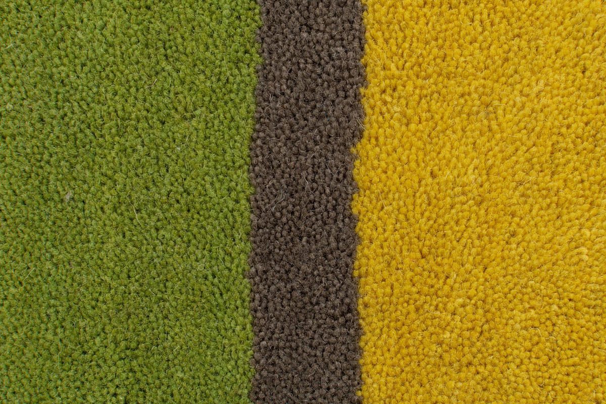 WOLLTEPPICH Bunt Streifenmuster handgetuftet DERWENT KATE, Multi 160x160 cm - Multicolor, Textil (160/160cm) - KADIMA DESIGN