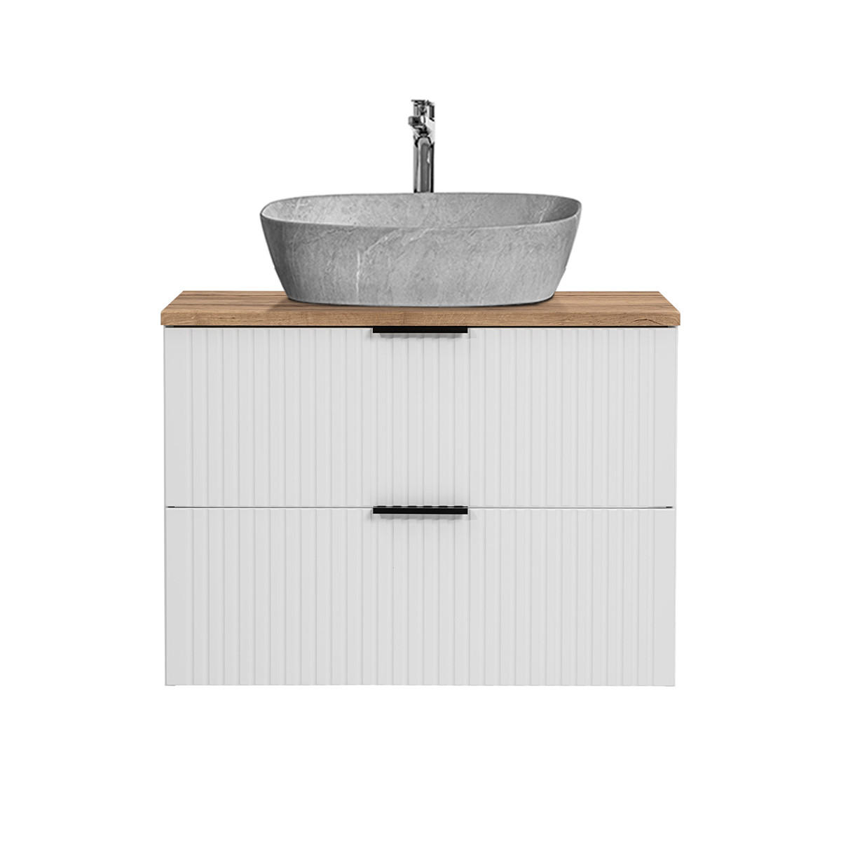 WASCHTISCH 80.6cm Adriel Weiß - Weiß, Holzwerkstoff (80.6/59/46cm) - Petits-meubles