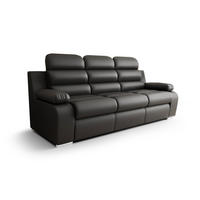 SCHLAFSOFA KONGO 02, Sofa mit Schlaffunktion, Farbe: Schwarz, Kunstleder - Schwarz, Textil (238/103/96cm) - O-Sofa