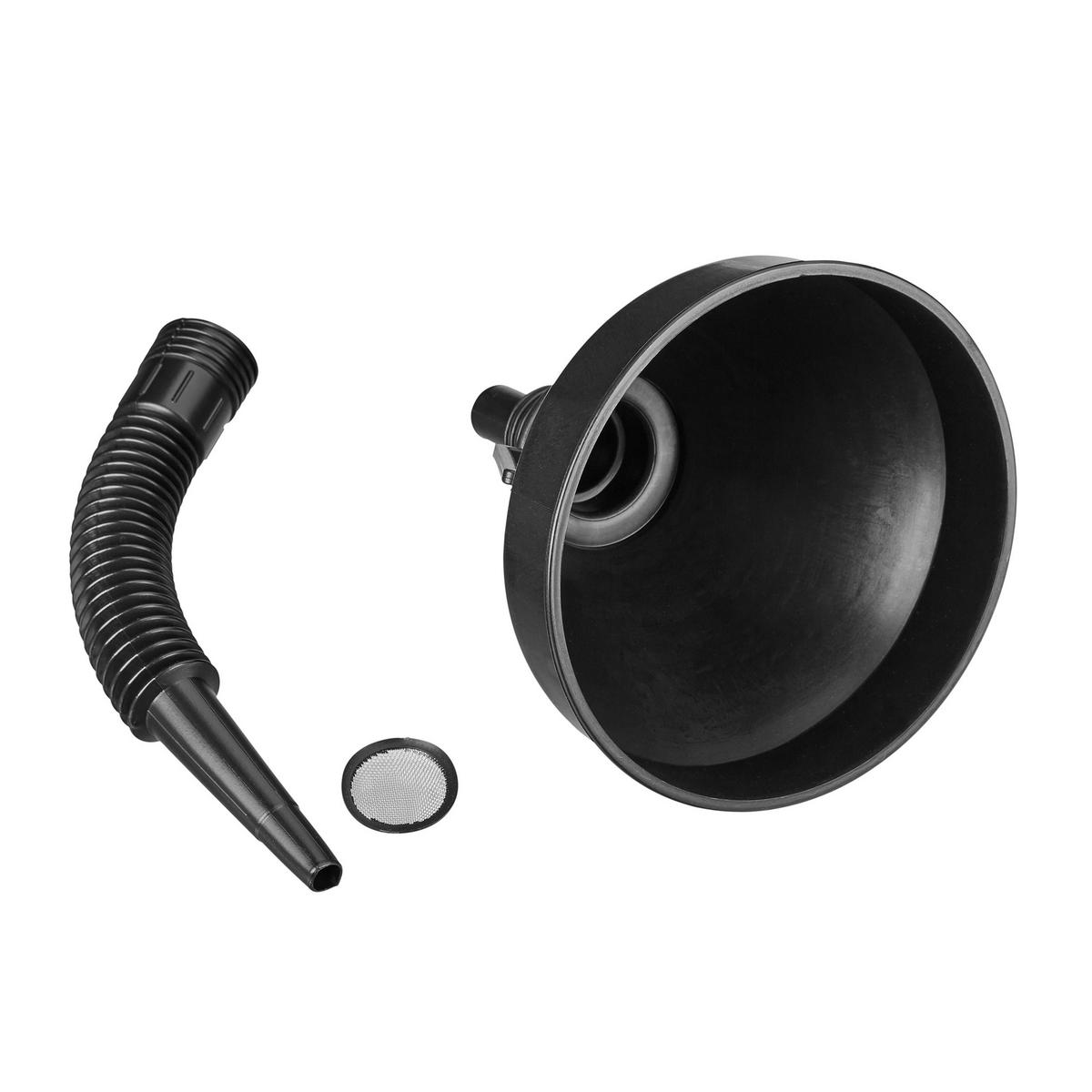 TRICHTERSET Schwarz 5-tlg. - Schwarz, Kunststoff (16.5cm) - Relaxdays