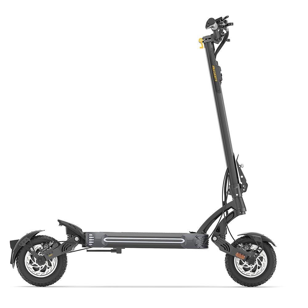 E-SCOOTER Ausom SR1 Dual Motor mit 2000W Leistung, 95 km Reichweite, NFC-Entsperrung, hydraulischen Bremsen und Offroad-Design - Dunkelgrau, Metall (62cm)