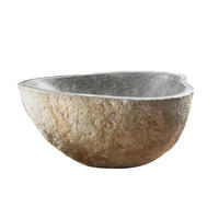 WASCHBECKEN Nobu Grau aus Stein - Grau, Stein (34/15/28cm) - Tikamoon