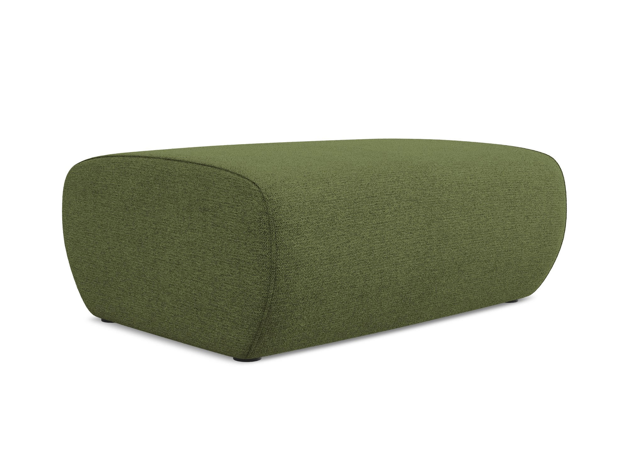 POUF Chenille Stoff Grün - Dunkelgrün/Schwarz, Kunststoff/Textil (102/40/62cm) - Makamii