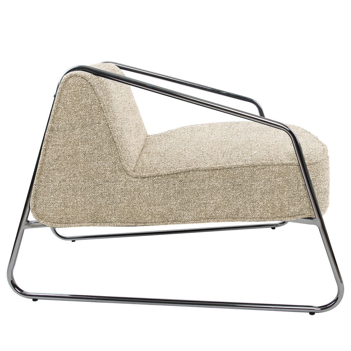 SESSEL - Webstoff - Beige, Textil/Metall (60/59/69cm) - home24