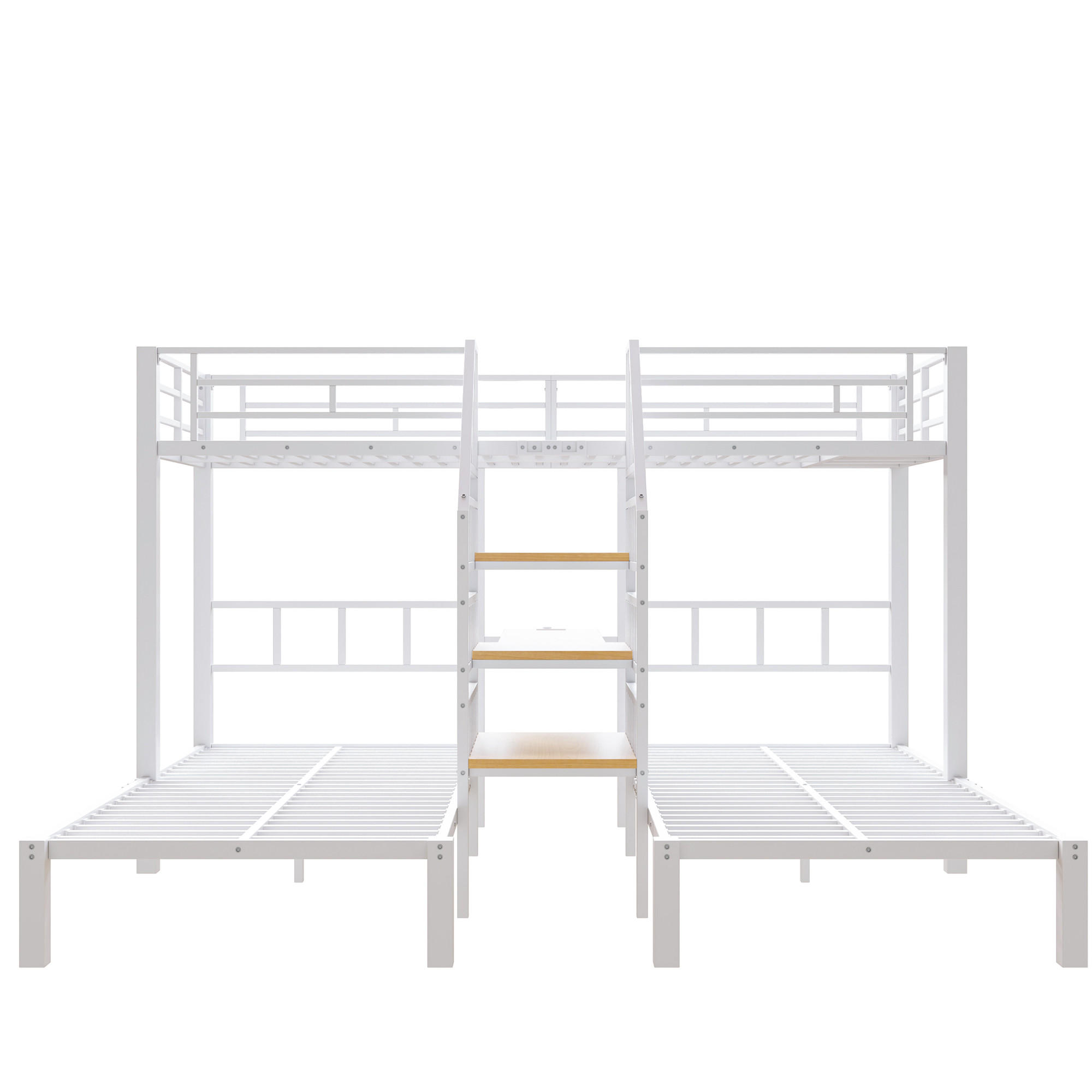 ETAGENBETT 90/200 cm Weiß - Weiß, Metall - Raumix