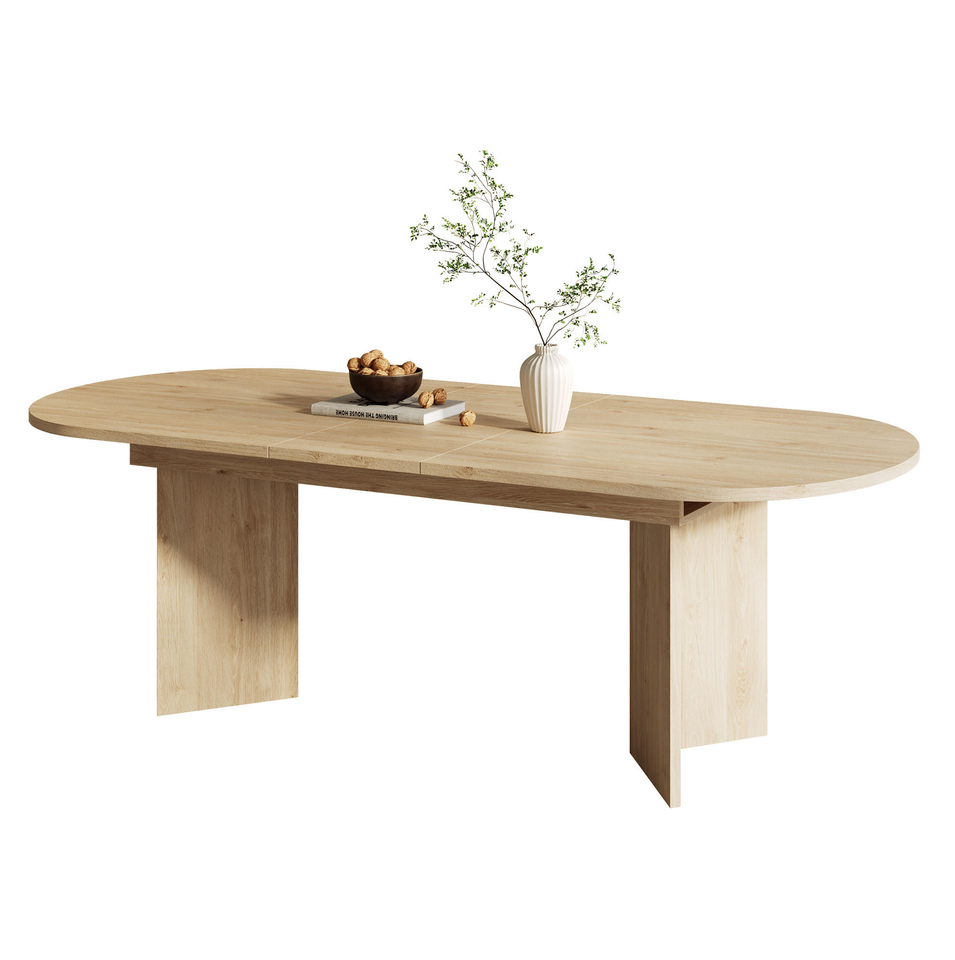 Meubliv Esstisch Braun 90x75x200 cm