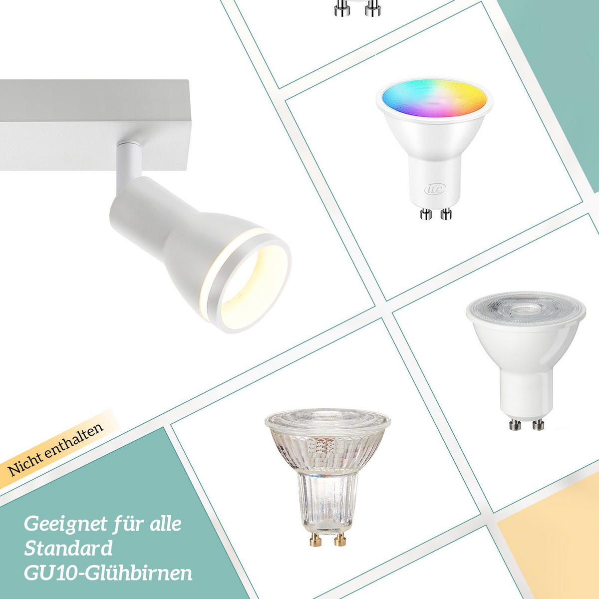 STRAHLER Braunschweig 6-flammig 83/5.5/15.7 cm - Weiß, Metall (83/5.5/15.7cm) - Nettlife