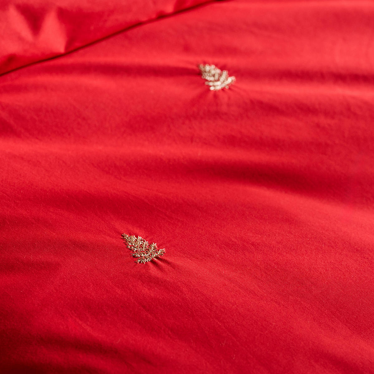 BETTWÄSCHE Baumwoll GENNA, 200x220 cm, Rot, Winter Weihnachten Bettbezug, Weihnachtsdeko, Christmas, Weihnachtsmotiv - Rot, Textil (200/220cm) - home&you