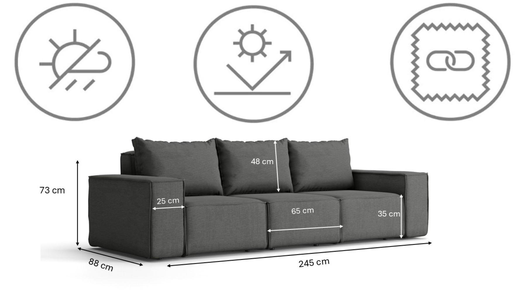Thumbnail - Kaiser Möbel Loungegarnitur, Grau, Holz, Gartenmöbel, Gartenmöbel-Sets