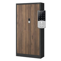 BÜROSCHRANK mit Zahlenschloss DANIEL 185x90x40 cm - Anthrazit/Nussbaumfarben, Metall (90/185/40cm) - Jan Nowak