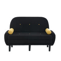 SCHLAFSOFA 133,5/77/85 cm Schwarz Cord mit Stauraum - Schwarz, Textil (77/85/133.5cm) - Oxeza