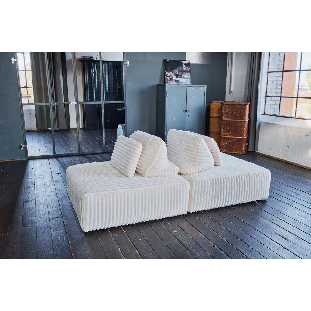 Thumbnail - Kawola Modulsofa, Creme, Textil, Echtholz, 2-Sitzer, Füllung: Schaumstoff, 222x84x111 cm, Wohnzimmer, Sofas & Couches, S...