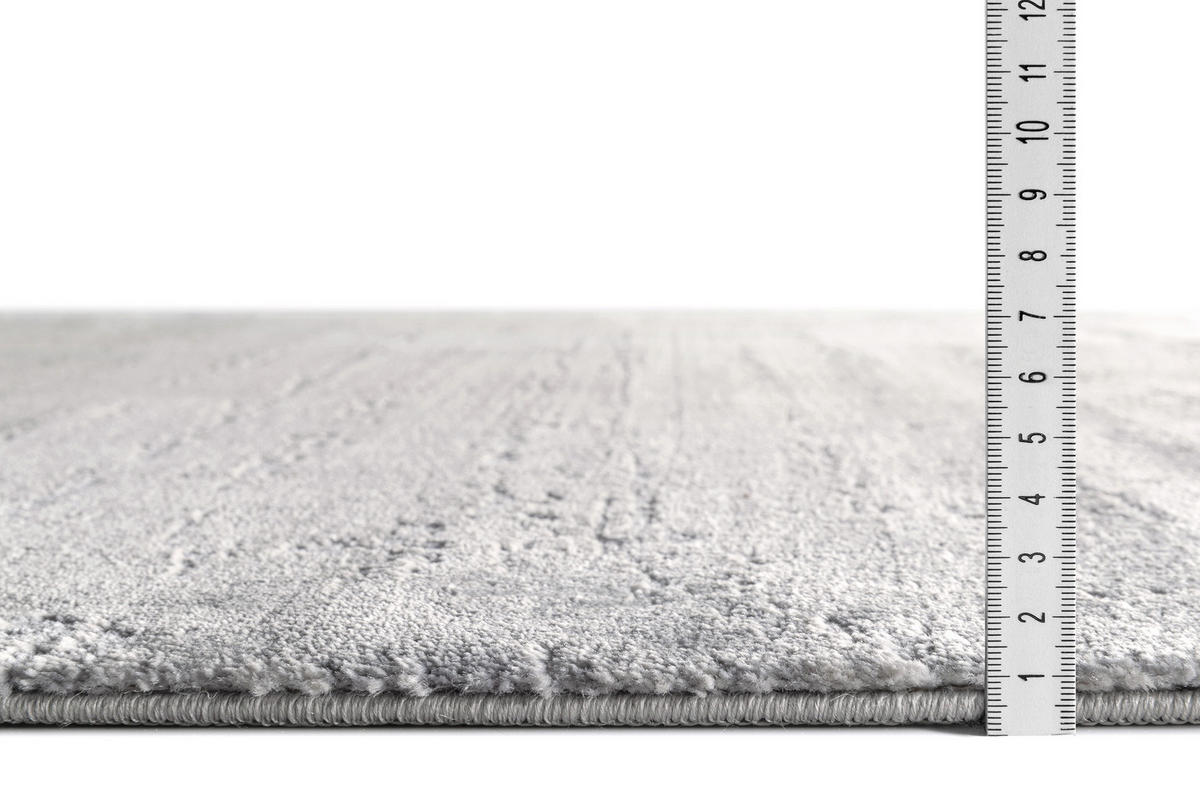 GLANZEFFEKT-TEPPICH Silber 80x300 cm - Silberfarben, Textil (80/300cm) - Tesso Living