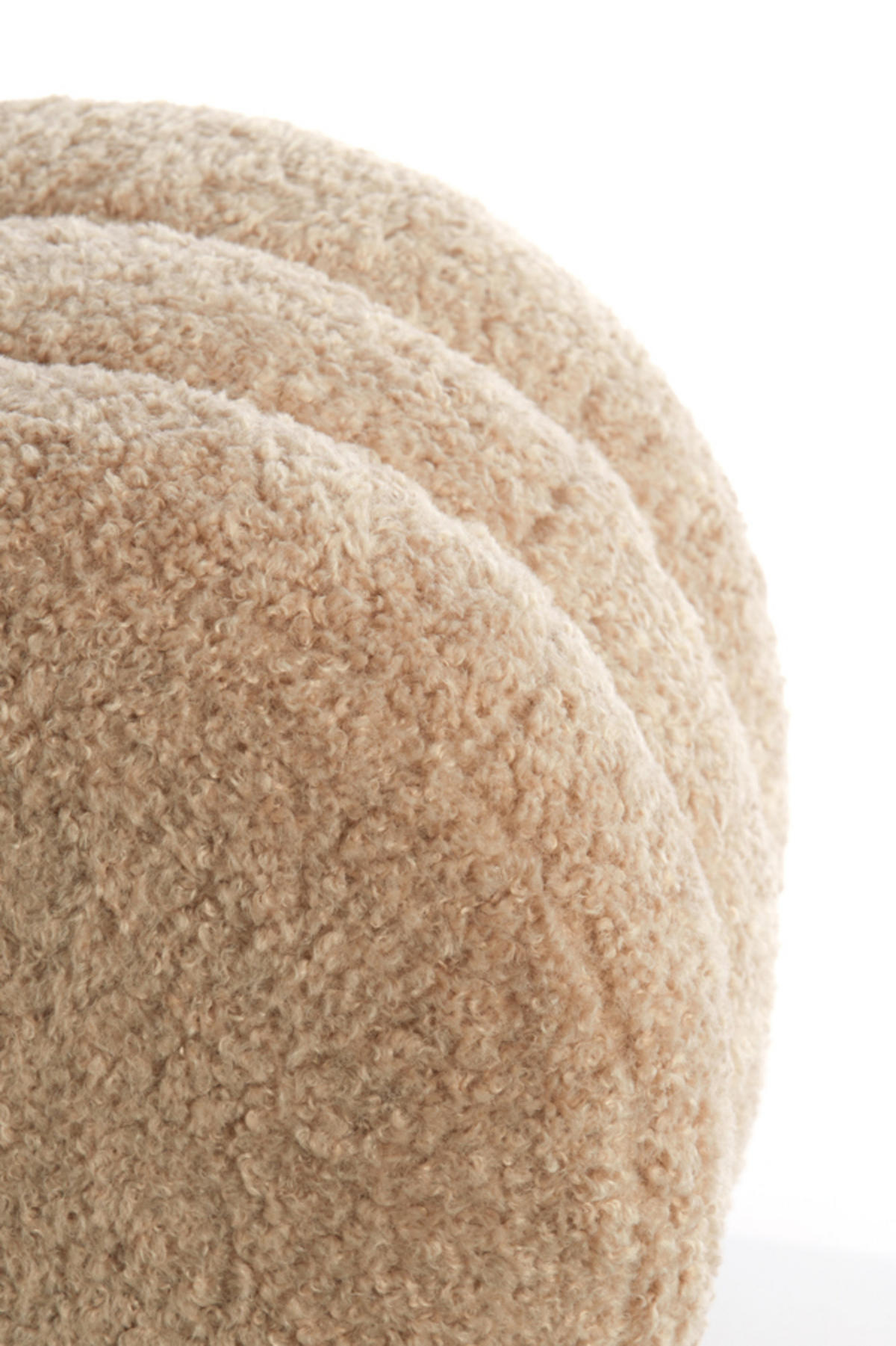 POUF Jobbi Braun Ø40/45 cm - Beige, Textil (40/45/40cm) - Light & Living