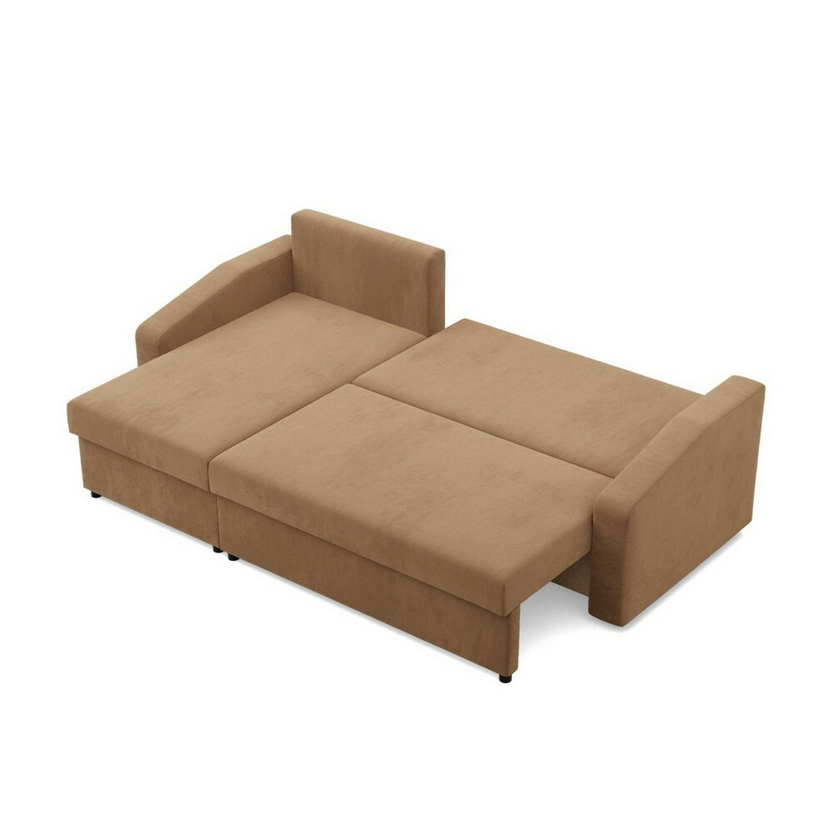 ECKSOFA Neo mit abgeschrägter Armlehnen cappuccino - Cappuccino, Textil (231/140cm) - SIMKAM Furniture
