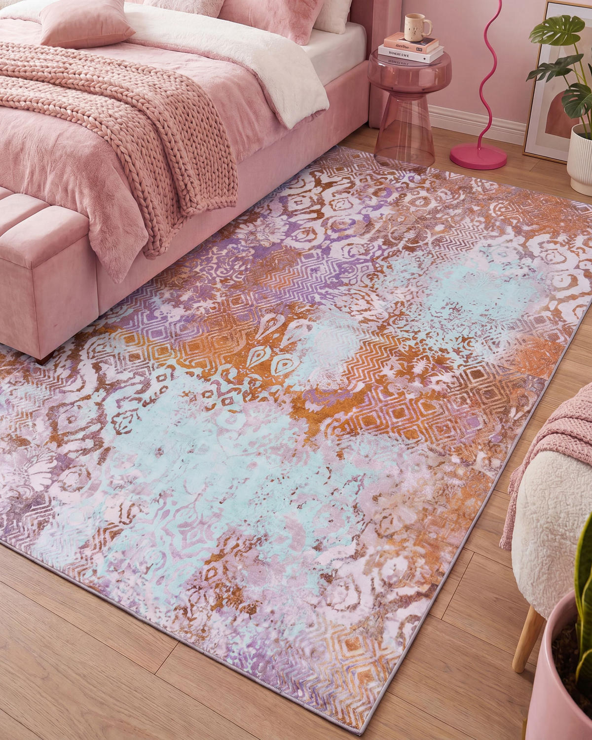 KOBEREC Barevný 200/300 cm Zenvira - různobarevná, textil (200/300cm) - Beliani