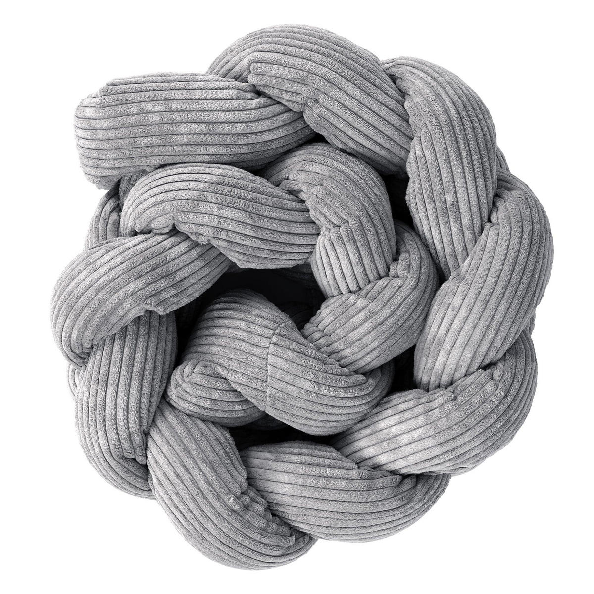 BETTUMRANDUNGSSCHUTZ geflochtene Bettschlange aus Cord, 150 cm, Grau - Grau, Textil - MeowBaby