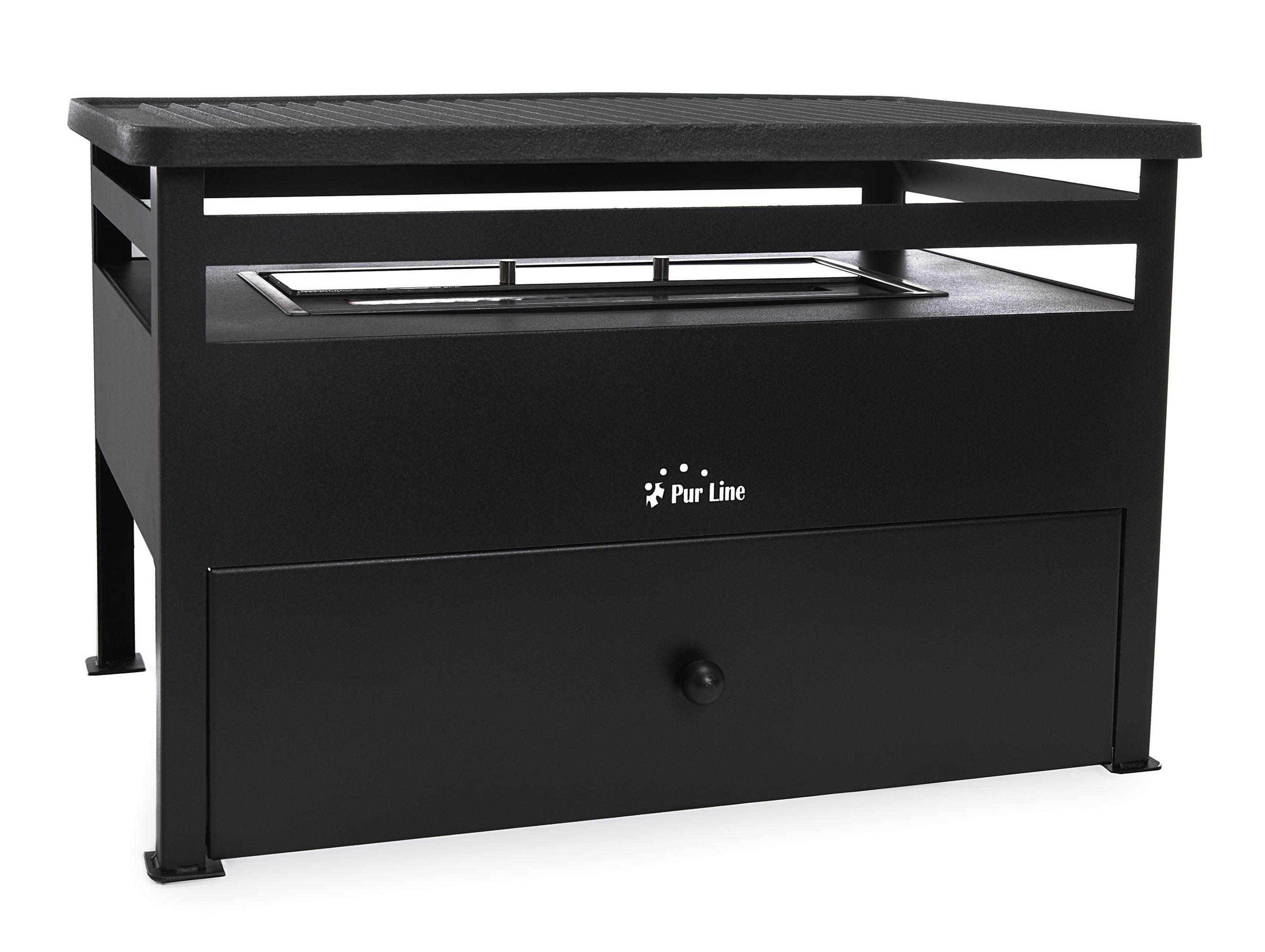 Purline Bioethanol-Grill Schwarz 48x29x33 cm