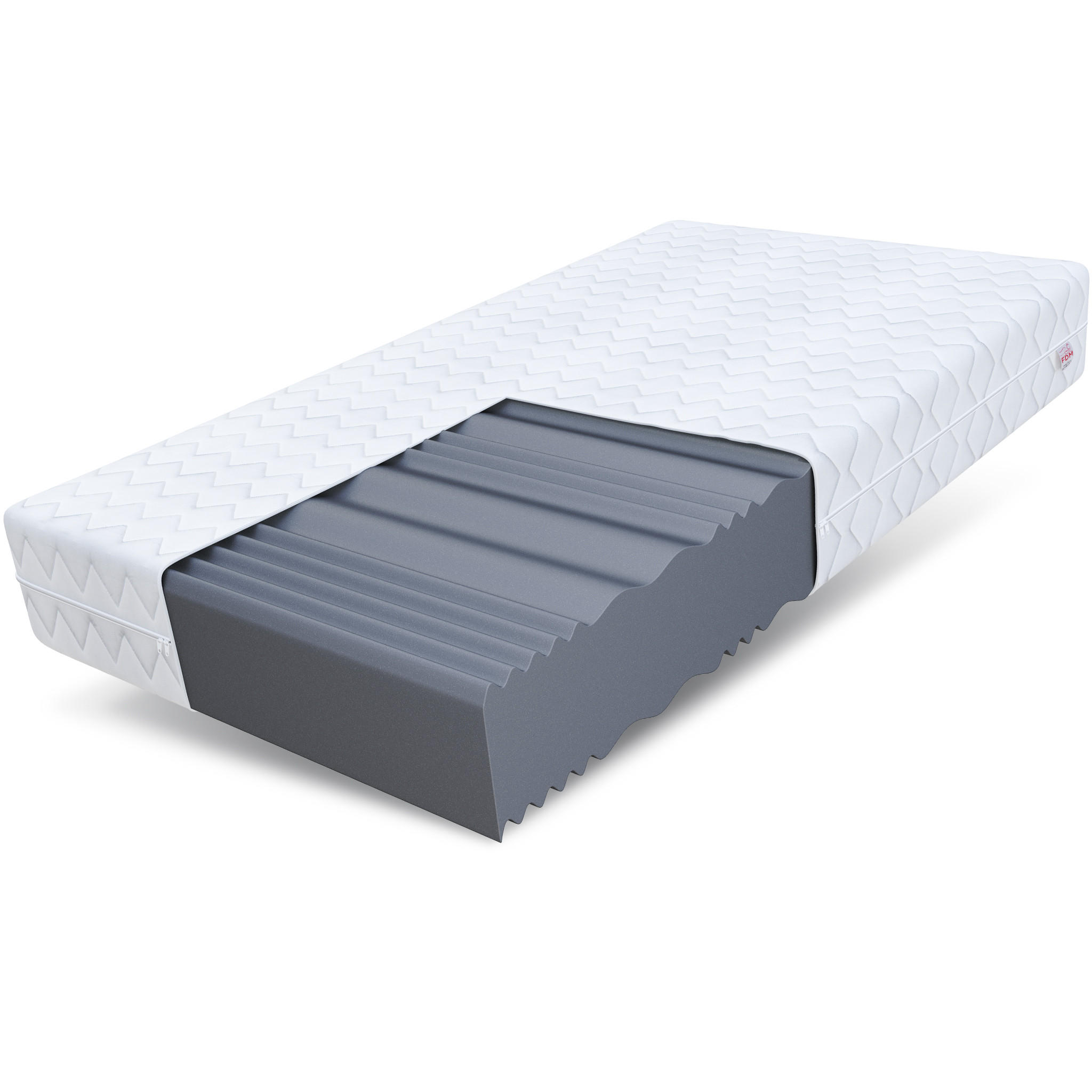 KOMFORTSCHAUMMATRATZE Comfort Plus H3 24 cm - Weiß, Textil (80/200cm) - FDM