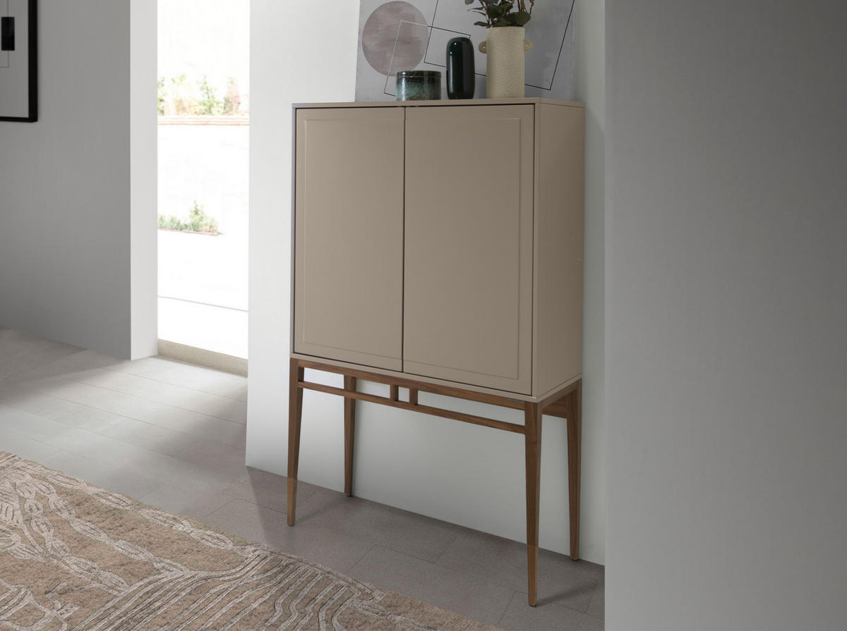 HIGHBOARD Walnuss Grau 90/40/150 cm - Walnussfarben/Grau, Holz (90/150/40cm) - ANGEL CERDA