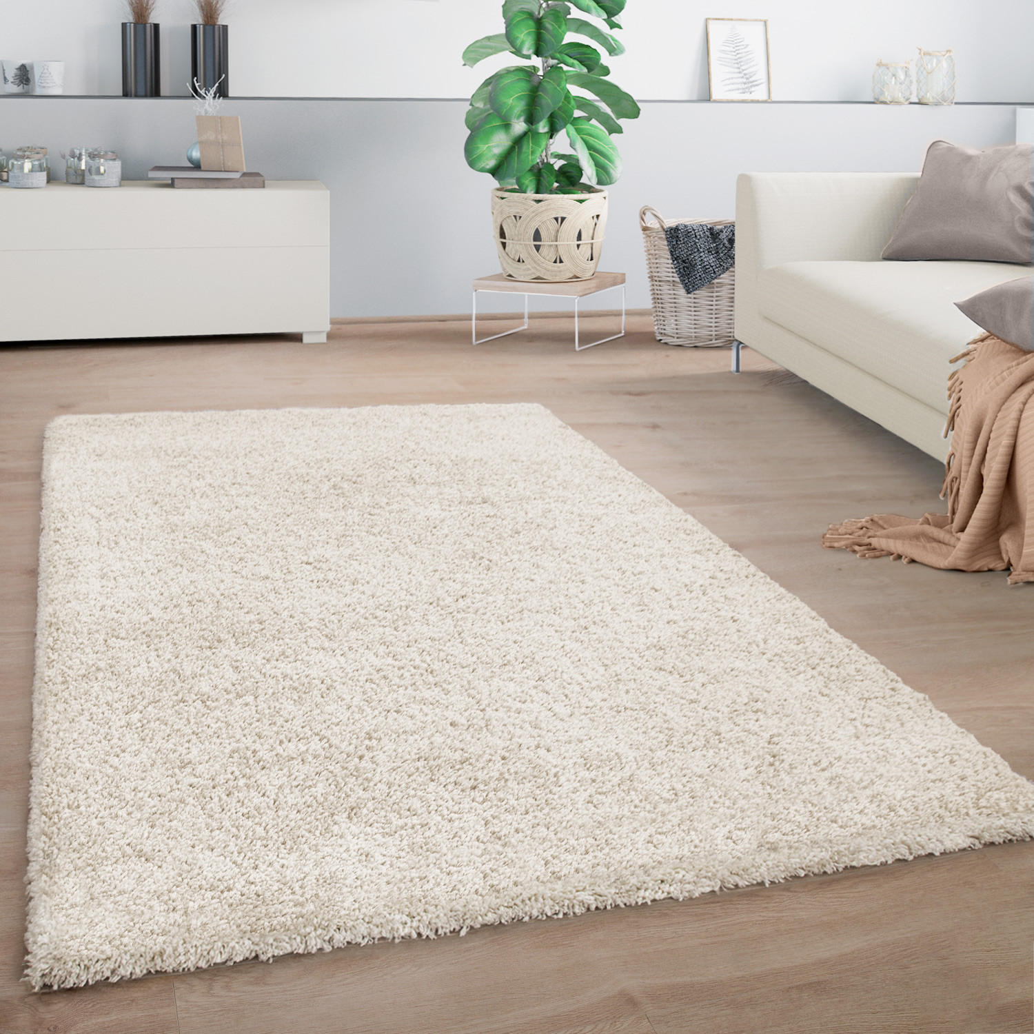HOCHFLORTEPPICH 60/100 cm Arezzo 680 - Creme, Textil (60/100cm) - Paco Home
